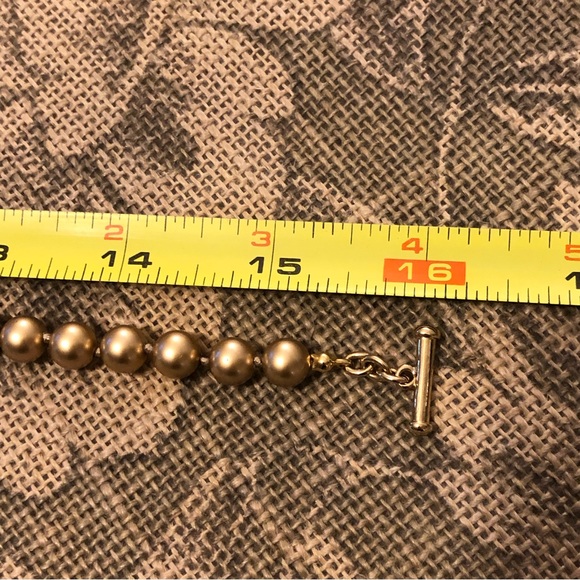 CAROLEE Gold Pearl Choker, bracelet and earrings Set - Picture 11 of 13